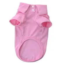 Рубашка для собак Одежда для домашних животных цветная рубашка поло Милая рубашка для домашних животных мягкая удобная одежда для щенков розовая оранжевая Большая распродажа