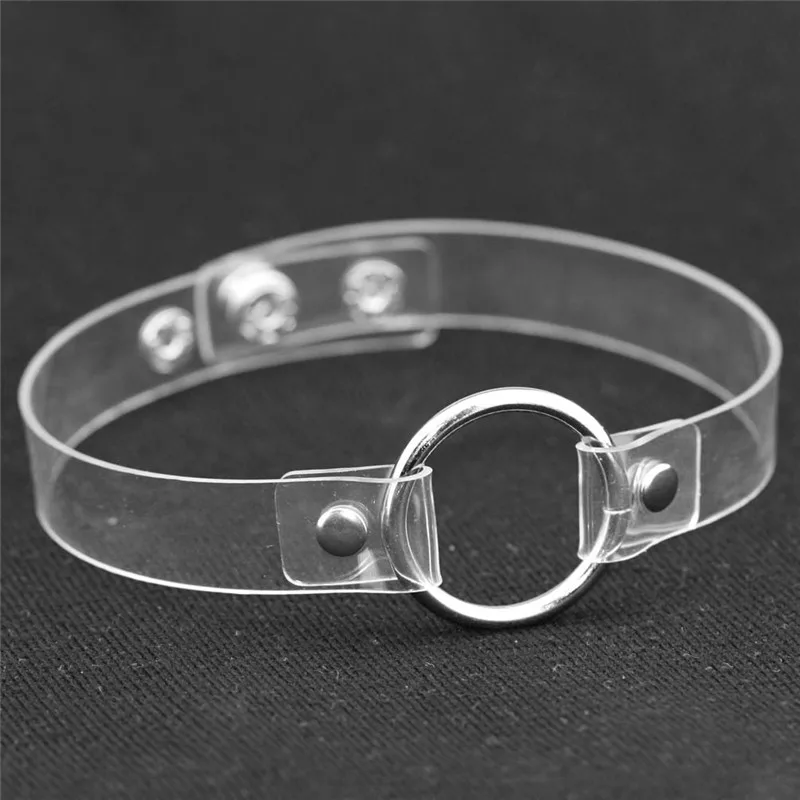 Сексуальное женское черное кожаное колье-ошейник, ожерелье с металлическим кольцом, готическое ожерелье, модное ювелирное изделие - Окраска металла: 8
