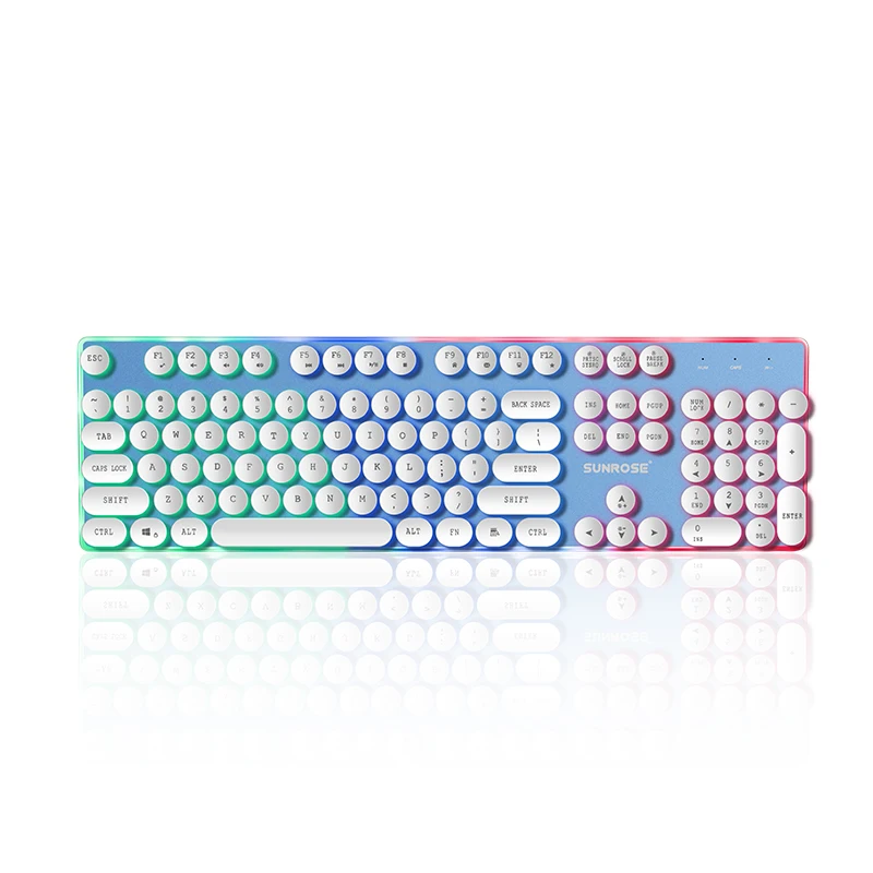 SUNROSE GK30 игровая клавиатура USB Проводная ретро на каждый день 3 цвета Подсветка для