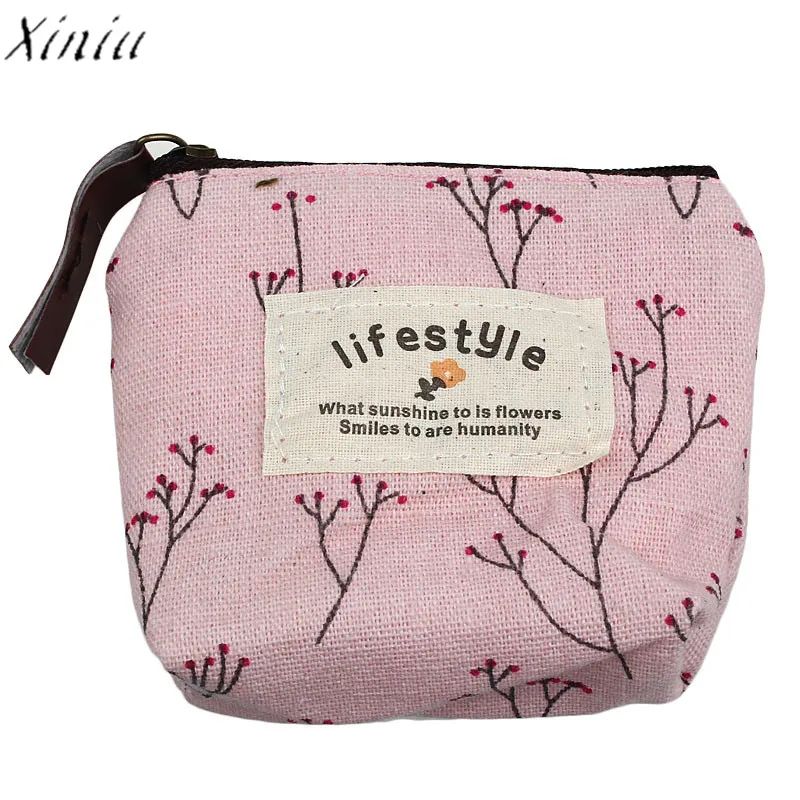 

New Fashion Women Coin Purse Small Canvas Zip Wallet Lady Coin Case Handbag Key Holder billeteras Para Mujer Portefeuille Femme