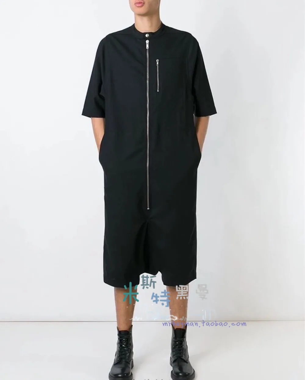 

S-XXXL !2017 tide men's street style zipper low crotch shorts tattoo summer and autumn casual jumpsuit shorts sleeve