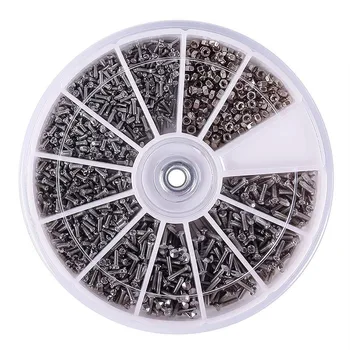 

12 Kinds 600Pcs/set Of Stainless Steel Screws Nuts Assortment Kit M1 M1.2 Sunglass Glass Repair