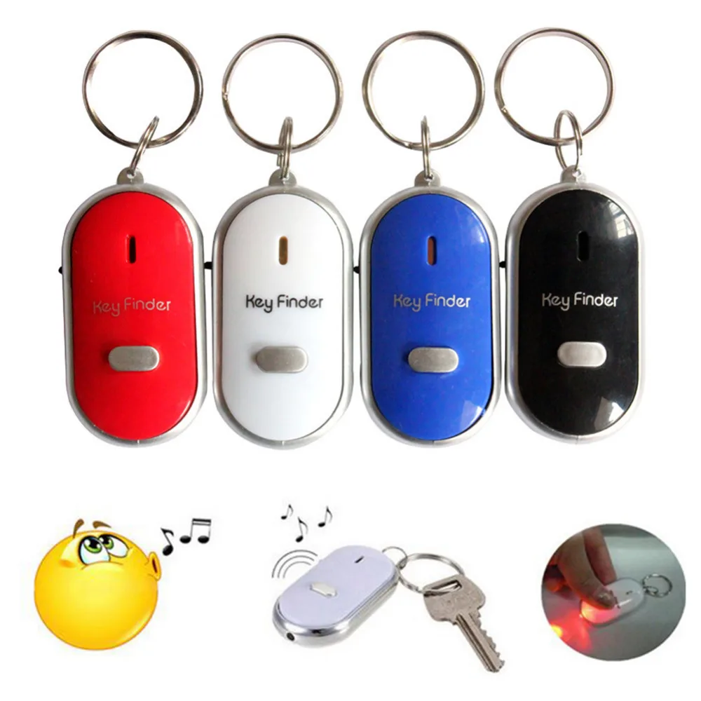 

Newest Mini Whistle Anti Lost Key Finder Wireless Smart Flashing Beeping Remote Lost Keyfinder Locator Keyring With LED Torch