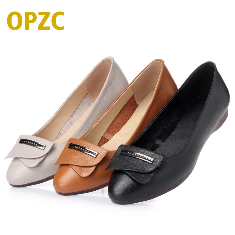 De Grande Côté Mode Le 2019 35 Femmes Black Taille Confort Chaussures 42 Printemps Bouche Avec Cuir Pente Pois Véritable Boucle Peu En Profonde beige brown w7KqXvT7