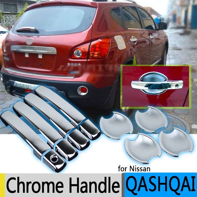 For Nissan Qashqai 2006 2013 J10 Luxurious Chrome Door Handle Covers