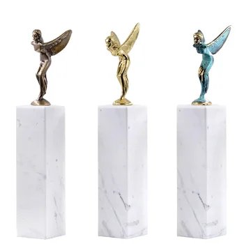 

37cm High Flying Angles with Marble Base
