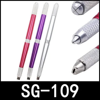 

Microblading Pen Tattoo Machine for Permanent Makeup Eyebrow Tattoo Manual Pen Needle Blade maquina de tatuagem tatoo 3 Head Use