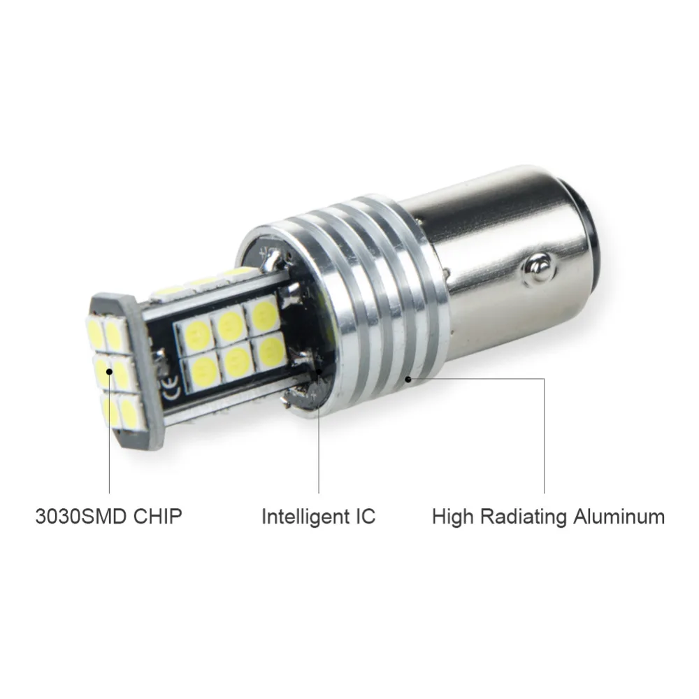 VooVoo грузовые сигнальные светодиодный лампы BA15S P21W 1156 3030 24SMD 1156P автомобильные