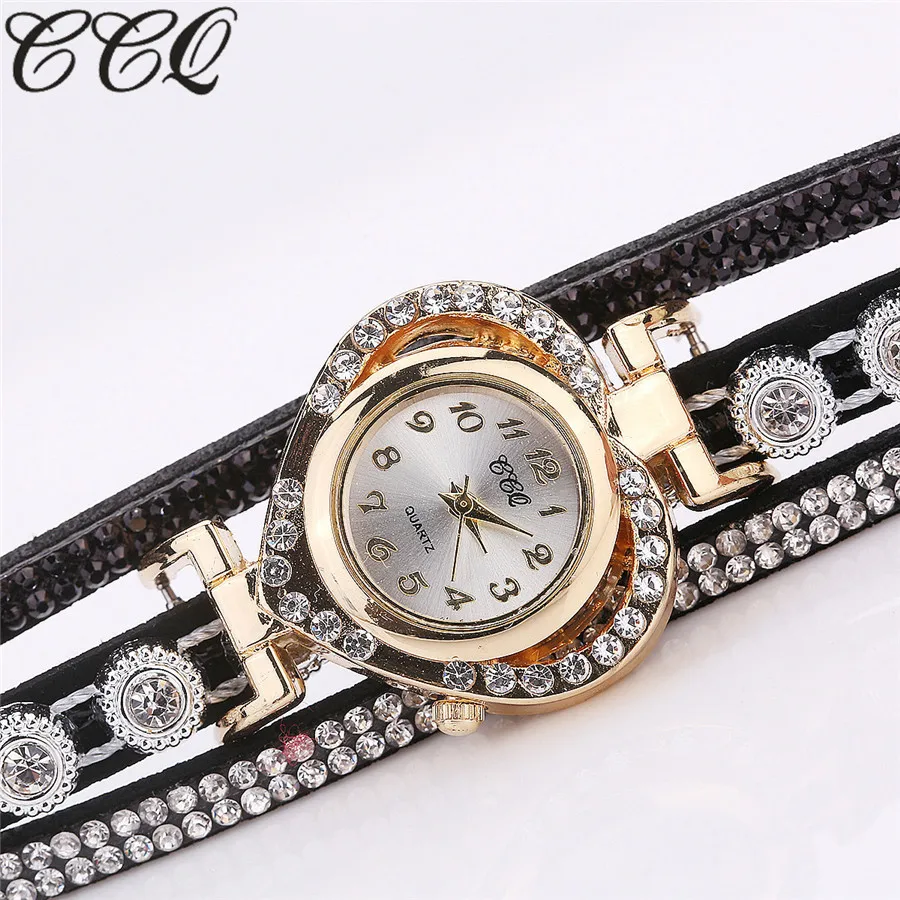 CCQ брендовые винтажные часы-браслет из коровьей кожи модные повседневные женские наручные часы Элитные кварцевые часы Relogio Feminino подарок Новинка