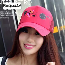 Belbello летняя трендовая женская шляпа наружная Солнцезащитная сетка Кепка с надписью Защита от солнца, бейсболка, кепка мужская Удобная Солнцезащитная шляпа