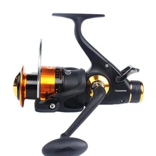 Новинка, рыболовная катушка, двойной тормоз, передние и задние катушки для ловли карпа, спиннинговая катушка для карпа, рыболовные снасти
