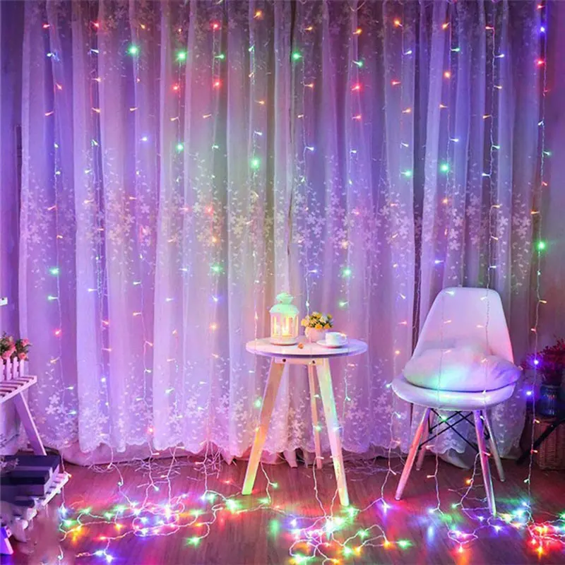 

Home Ice Bulbs Lighting ice lights for the room 300Leds curtain string light IP44 waterproof string lamp party curtain Lamp