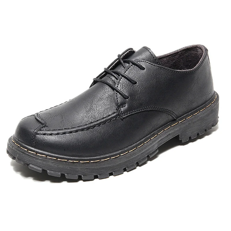 

2019 New Men's Casual Shoes Trend Wild Fashion Men's Shoes Low To Help Thick-soled Shoes Men Leather Shoes Men Zapatos De Hombre