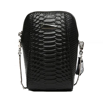 

Crocodile pattern Genuine leather women mini mobile phone bag women chain small bag shoulder bag Messenger bag travel handbag