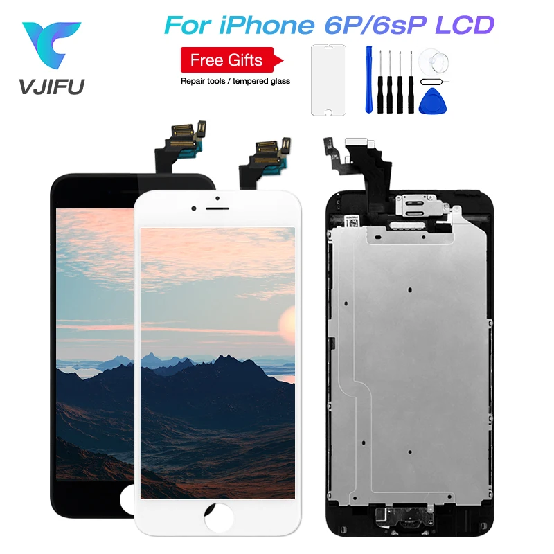 

Full LCD For iPhone 6 plus Display Touch Digitizer Assembly 6s plus Complete Screen Display with Home button & front camera