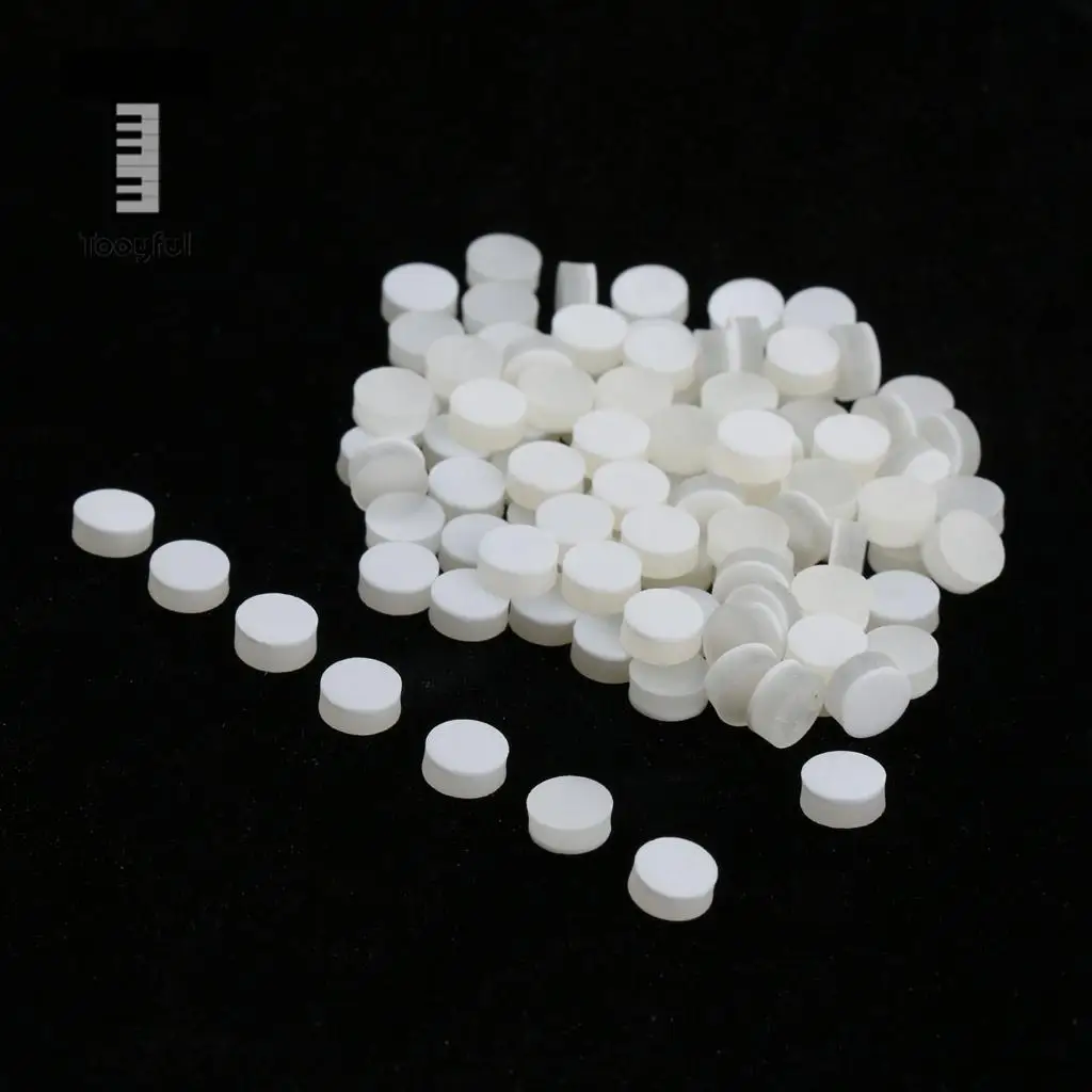 100pcs White Guitar Dots White Mother of Pearl Shell Fingerboard Dots With Inlay for Guitars Ukuleles Mandolin Fingerboard 2.5mm