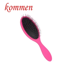 Kommen 1 Pcs Pink Wet Hair Brush Tangle Detangling Comb Beauty Styling Tools Indian Brazilian Pincel Wet Dry Hair Bo