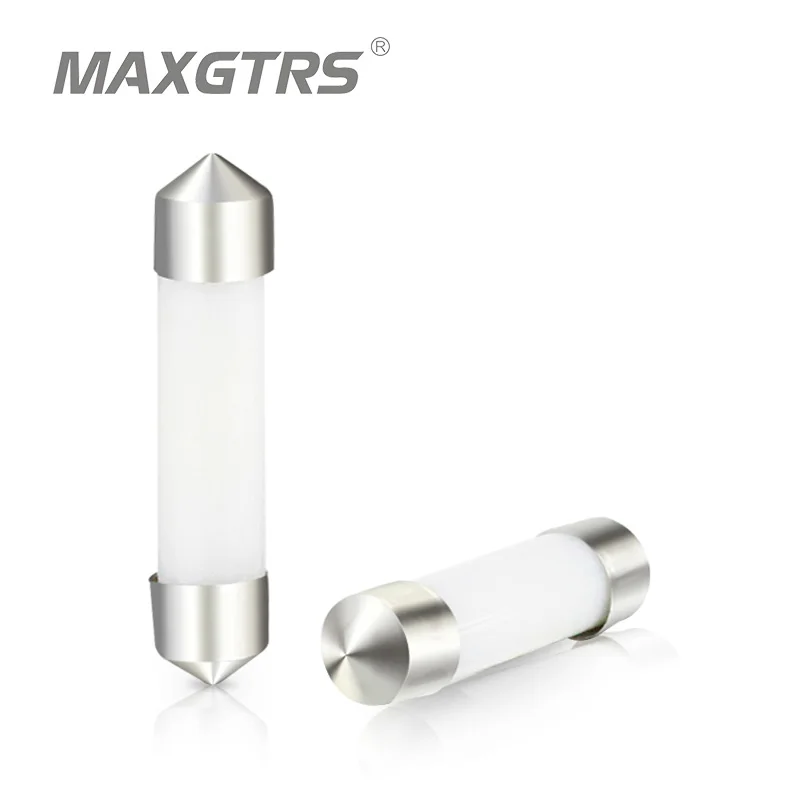 

5x Smoke Design COB Led Chips C5W 31mm 36mm 39mm 41mm Car Interior Glass Lens Festoon Dome Reading 12V DC White/Blue Bulbs