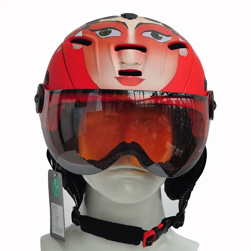 MOON Профессиональный полупокрытый CE сертификация лыжный шлем цельно-Формованный Спорт на открытом воздухе шлемы+ сноуборд очки маска