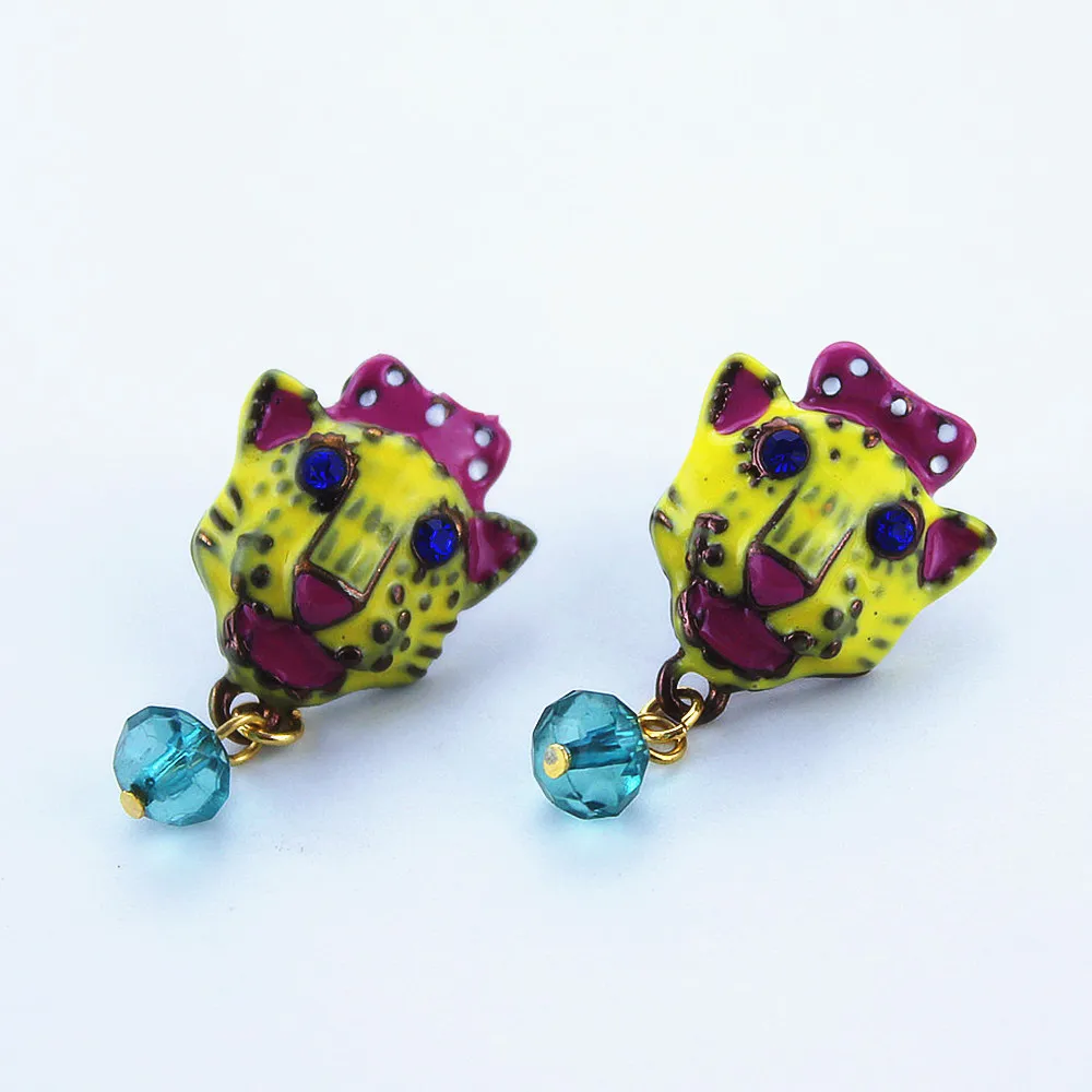 

Fashion stud earrings 2014 New fashion and pure and fresh and elegant contracted lovely tiger head women's earrings 130630