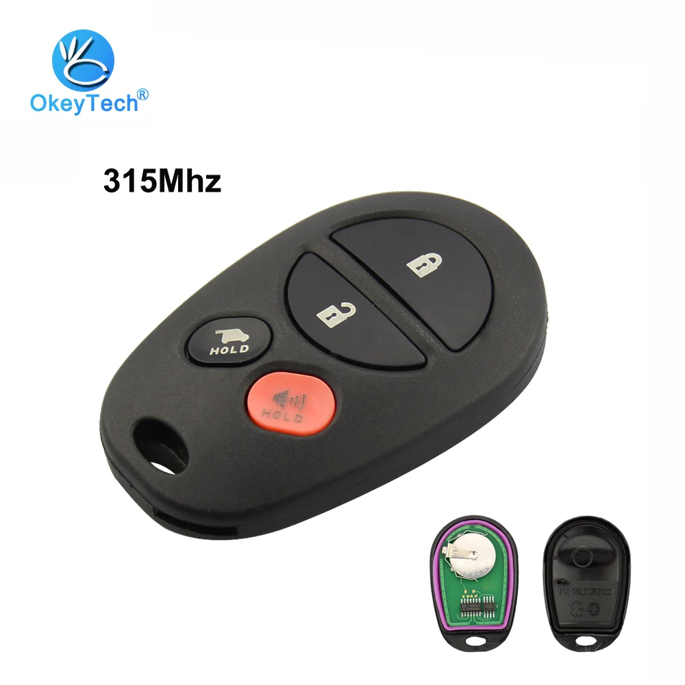 OkeyTech for Toyota Remotes Key Keyless Entry Smart Car Key 3+1 4