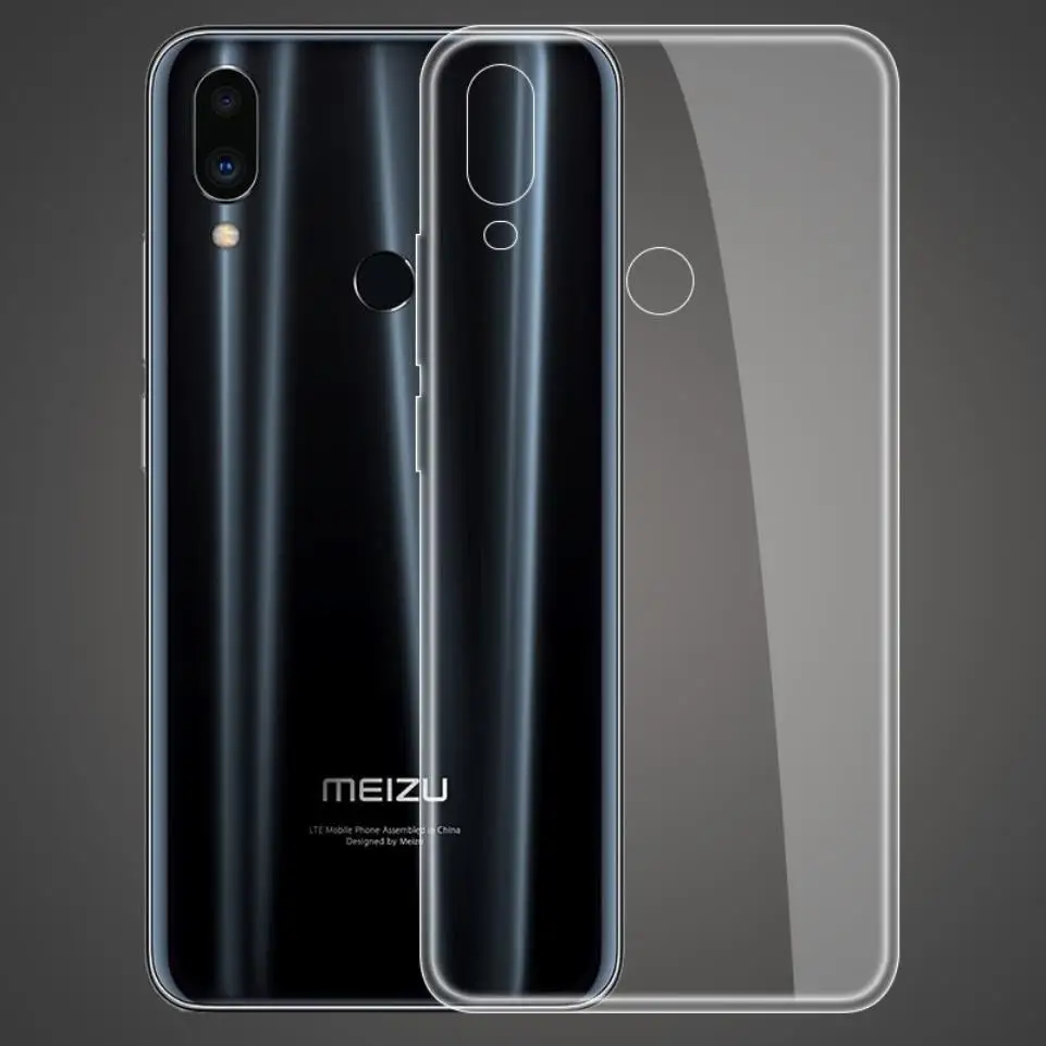 Для Meizu Note 9 чехол тонкий прозрачный Мягкий ТПУ силиконовый гелевый мобильный