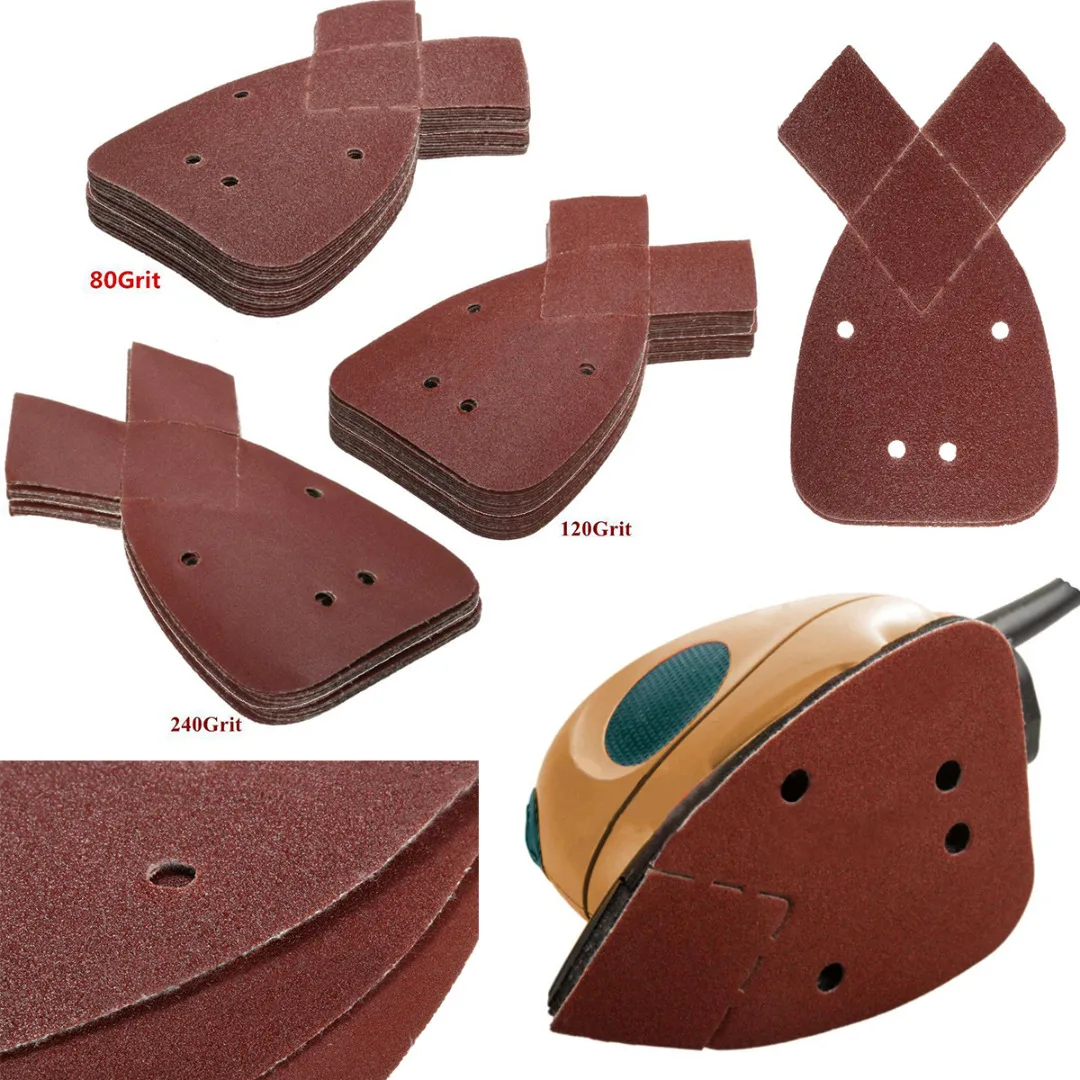 New 80/120/180/240 Grit Mouse Sanding Sheets Sander Pads Set For Black