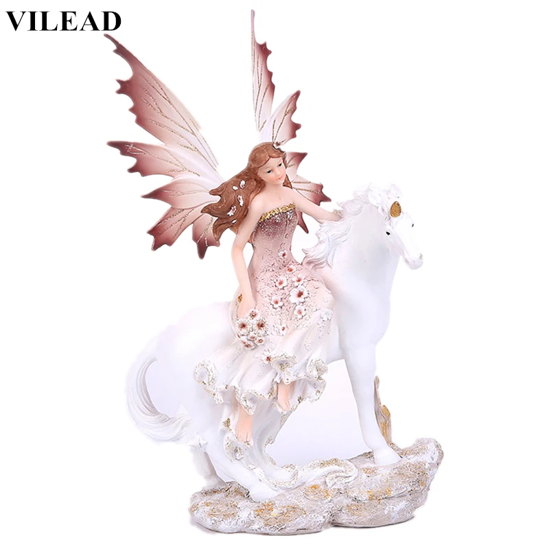 

arts and crafts for kids adult Home Decor toy Resin Craft Forest Magic Unicorn Horn Angel Flower Fairy Figurine Miniature toys