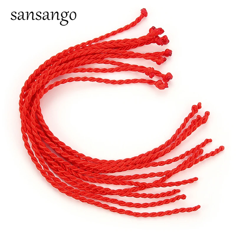 10 Pcs 2mm Red Rope Braided Red Line Good Luck / Rope / Rope Bracelet Female Men's Gift Protection Women Men Gift