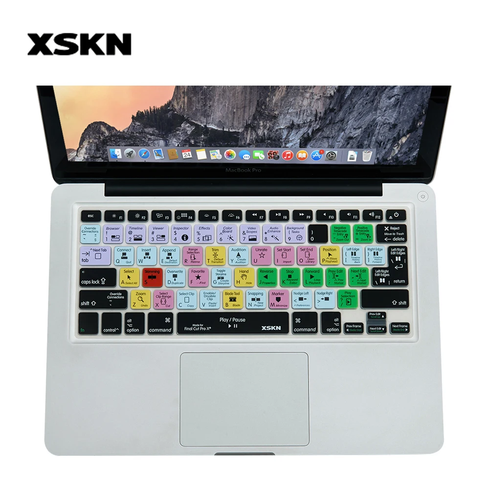 Xskn Final Cut Pro X Shortcut Keyboard Cover Silicon Skin For Macbook