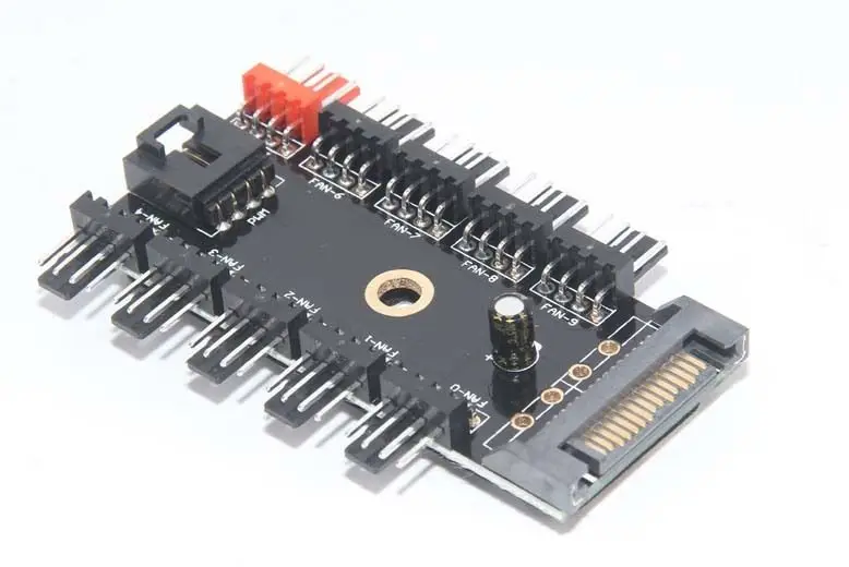 Питание SATA Power ed 4-pin хаб PWM контрольный Вентилятор охлаждения центрального