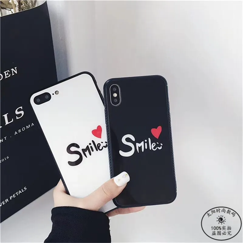 Luxury SMILE Love Soft TPU Silicone Cell Phone Back Cover Skin Case For