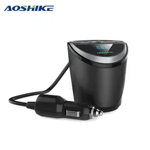 AOSHIKE 12-24 В Авто прикуриватель многофункциональный адаптер зарядного устройства с двойным USB в форме чашки для смартфона держатель адаптер