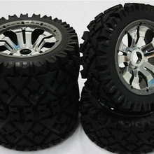 КМ 5 Говорил Chrome все-terrian шины установлены для 1/5 Baja 5B ss