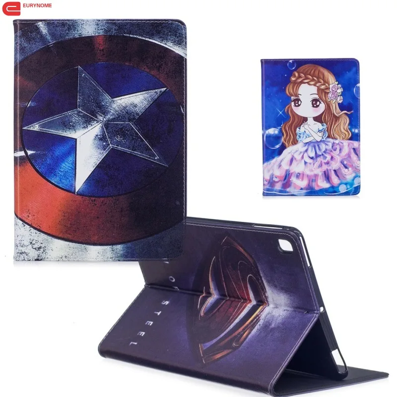 

Case for Ipad 4 Cover Cartoon Super Hero Pu Leather Stand Smart Cover for ipad 2 3 Case for Ipad 4 Case Screen Film