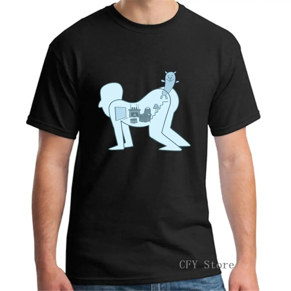 

Hamster Butt World X-ray Cartoon T Shirt Funny men Top 2019 Summer Shirt Short Sleeve Tee