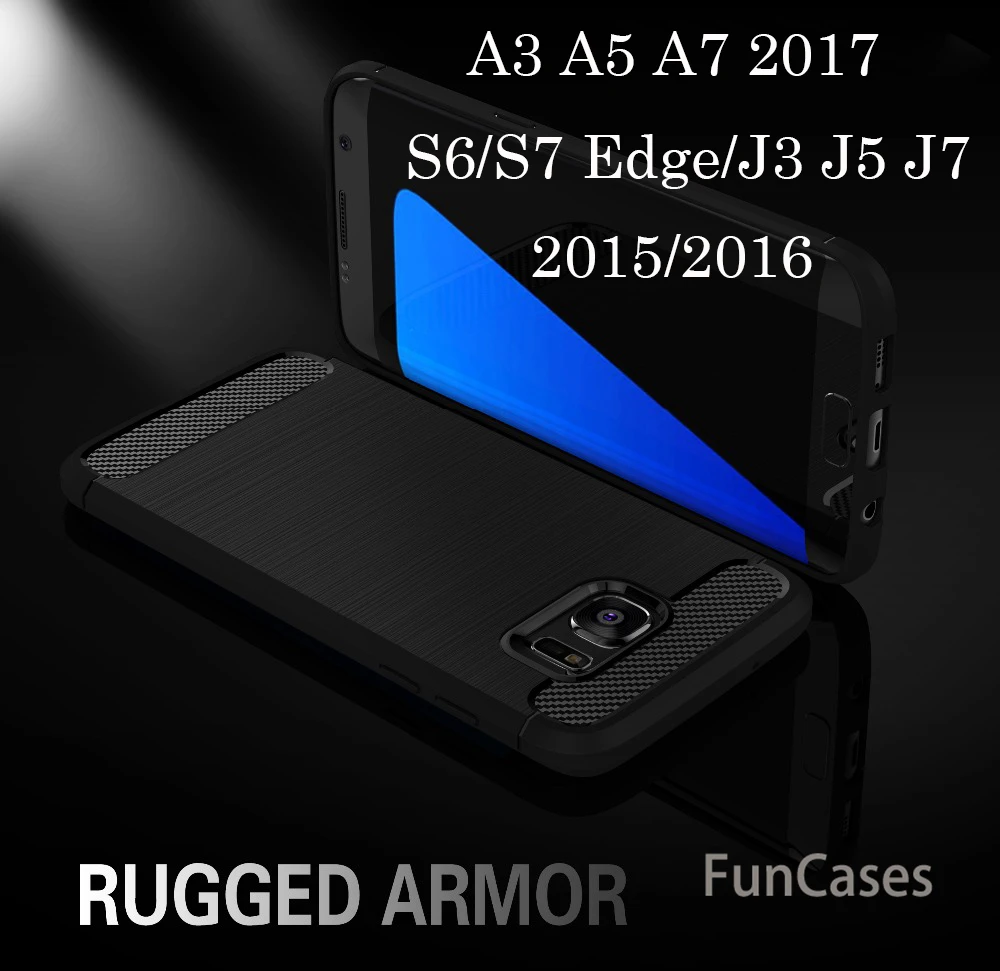 Гибридный ТПУ Броня силиконовый чехол для Samsung Galaxy A3 A5 A7 2017 J5 2016 J7 S6 S7 край S8 плюс