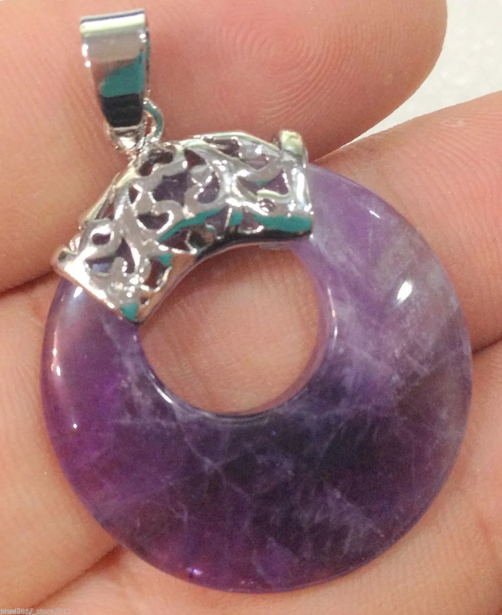 

Hot sale new Style >>>>>New NATURAL AMETHYST NECKLACE PENDANT 18KGP AAA