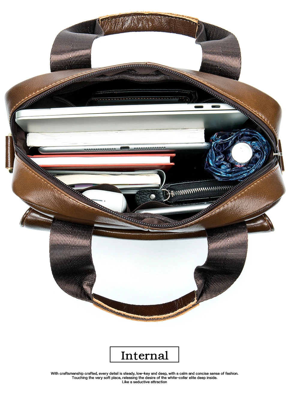 Men's Shoulder Bag Men Genuine Leather Casual Purses and Handbags for Money Ipad Crossbody Bags Gifts bolsas male15