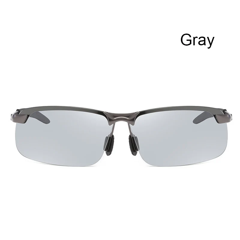 

Polarized Semi-Rimless Sunglasses Driver Riding Goggle Chameleon Change Color Glasses SMN88