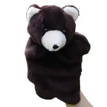 Очаровательные медвежьи плюшевые перчатка в форме медведя кукольный зоо друзья животные ручной кукольный образовательные куклы(коричневый и белый и черный