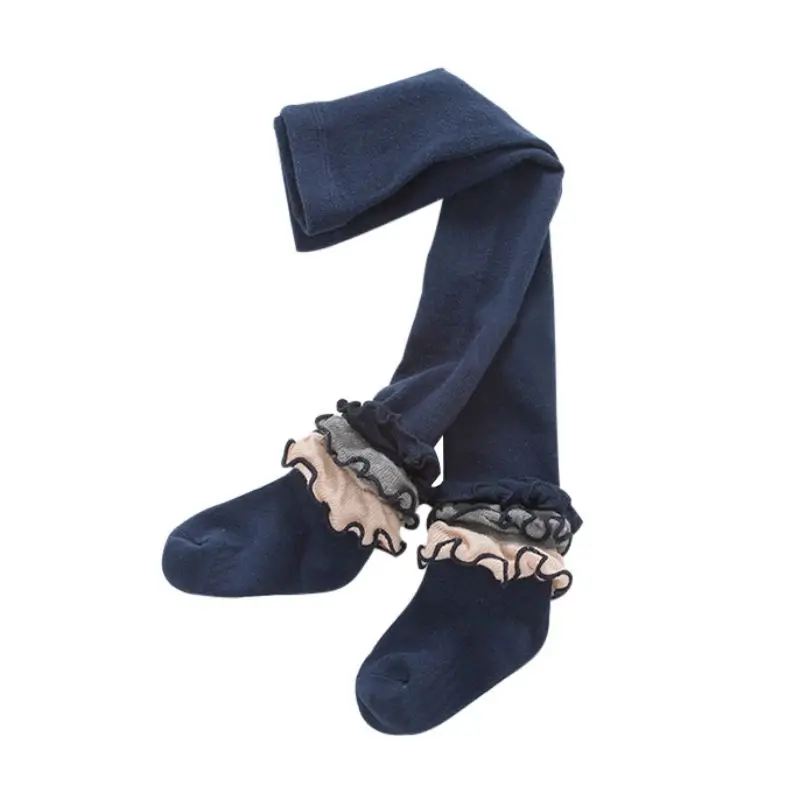 Новые зимние хлопковые носки с рисунком с длинными детские колготки для девочек с цветочным рисунком Повседневное колготки принцессы 4 цвета S2 - Цвет: S