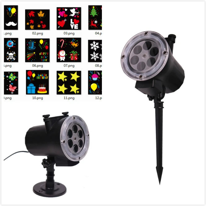 

Aimbinet high-brightness 15M projection distance 12 card LED projector Waterproof Landscape Christmas Projection laser Light