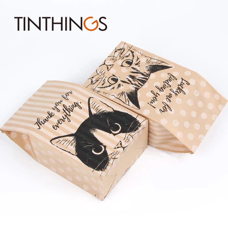 12 шт. бумажные пакеты для домашней вечеринки|cat pattern|cat catcat cat |