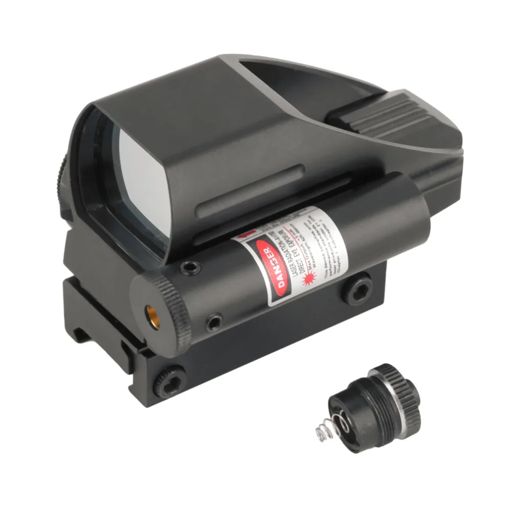 

Tactical Holographic Reflex Red / Green Dot Scope 4 Reticle Red Laser Sight for 22mm Hot