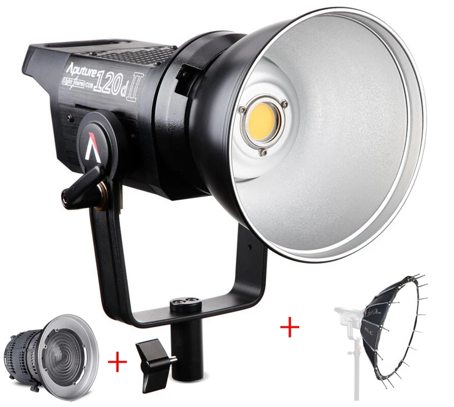 

Aputure LS C120d II +Fresnel mount DMX control 5 Lighting effects TLCI/CRI 97 5500k color temp Studio Continuous lighting Vmount