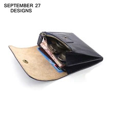 Coin Purses women wallets genuine leather Mini Purse small Coin Pouch Hasp & Zipper bag Card Holder Pocket men Cowhide Wallet