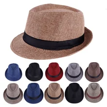 Уличные мужские повседневные одноцветные фетровые шапки с рисунком Панамы, мужские уличные пляжный топ Fdeora шляпы-котелки