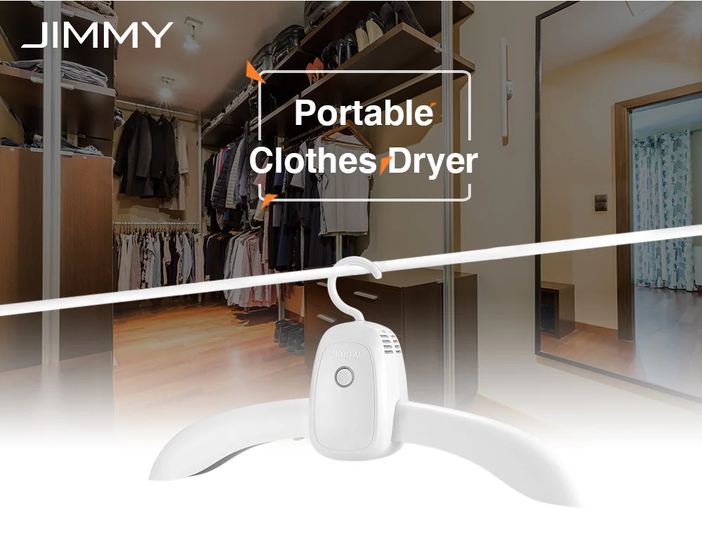 JIMMY GY101 портативная электрическая сушилка для одежды складная вешалка Горячая природа ветер энергосберегающие меньше шума с керамическим нагревательным элементом