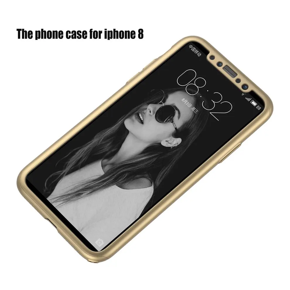 

8 pcs All-inclusive Protected Phone Case Solid Polish Cover For iPhone X